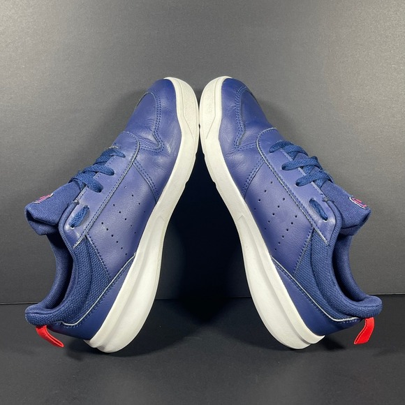 Adidas Tensaur Youth Sneakers Size 5 Navy Blue White Red Accents Kids Shoes - Picture 5 of 8